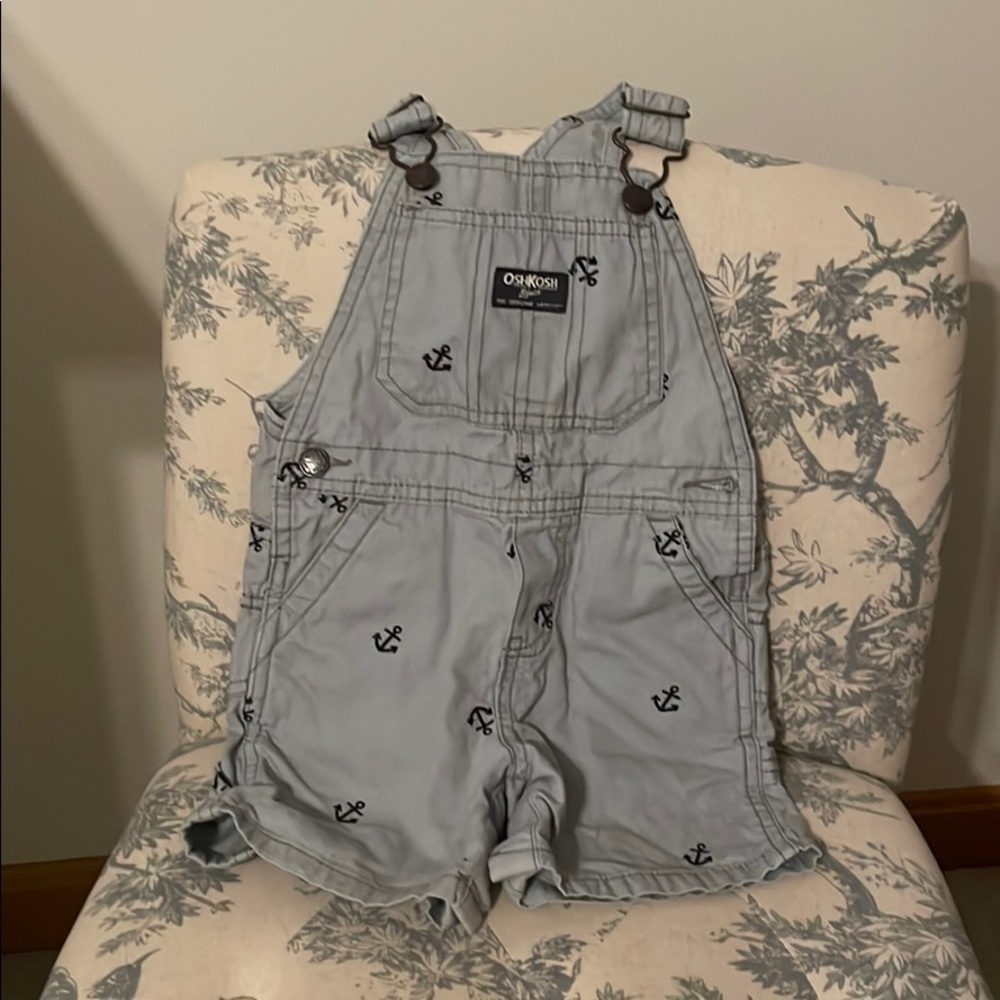 Baby boy anchor overalls